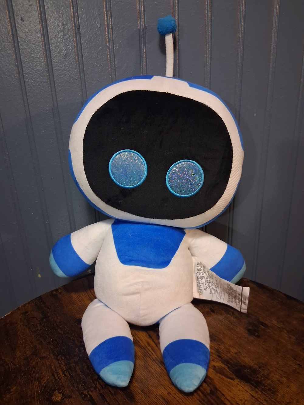 Plush Blue and White Robot Toy - Soft Kids Plush